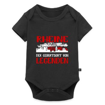 Rheine Der Geburtsort Von Legenden - Baby Premium Kurzarmbody - Schwarz - Vorne