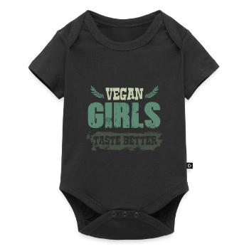 Girls vegan - Baby Premium short-sleeve bodysuit - black - Front