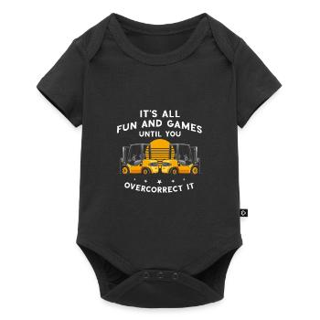Forklift operator and forklift driver - Baby Premium short-sleeve bodysuit - black - Front