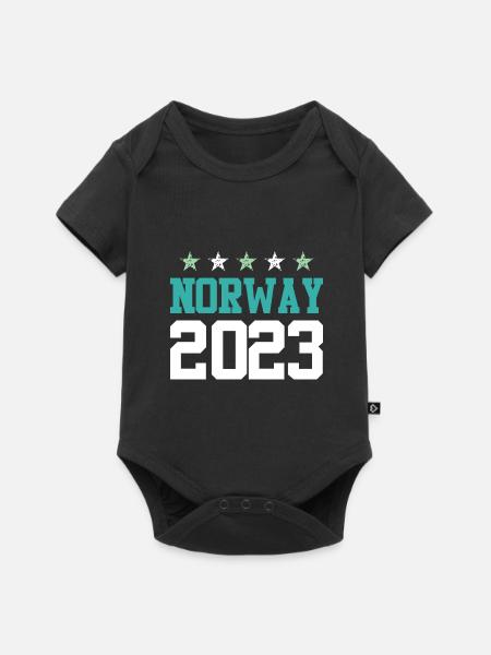 Norway 2023 - Baby Premium Kurzarmbody - Schwarz