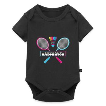 Badminton Quote Cool Retro Hobby Badminton Sports - Body à manches courtes Premium Bébé - noir - Devant