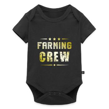 Farming Crew - Baby Premium Kurzarmbody - Schwarz - Vorne