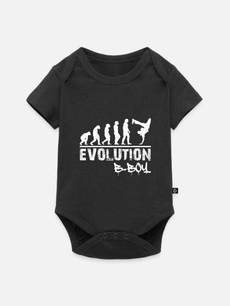 Breakdance Evolution B-Boy Breakdancer Geschenk - Baby Premium Kurzarmbody - Schwarz
