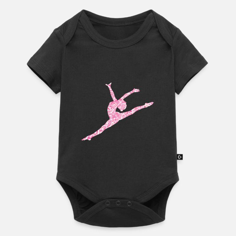 Pinke Turnerin - Baby Premium Kurzarmbody - Schwarz