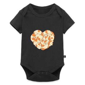 Cochon d'inde fan fille famille sommeil doux - Body à manches courtes Premium Bébé - noir - Devant