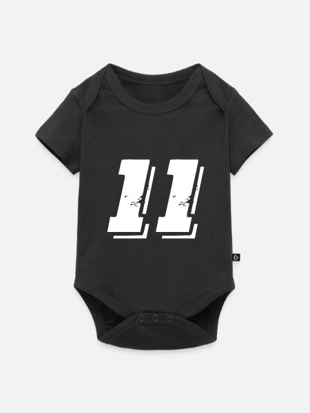11 Zahl Symbol - Baby Premium Kurzarmbody - Schwarz