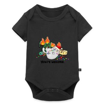 Christmas Funny Cat Christmas Tree Cat - Baby Premium short-sleeve bodysuit - black - Front