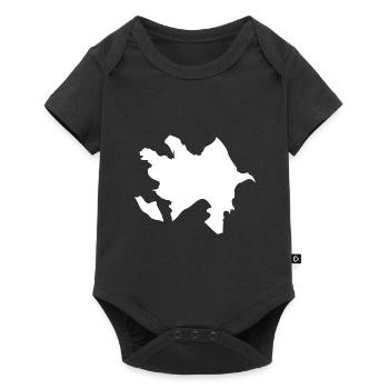 Azerbaijan map flag - Baby Premium short-sleeve bodysuit - black - Front