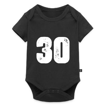 Maillot 30 Numéro - Body à manches courtes Premium Bébé - noir - Devant
