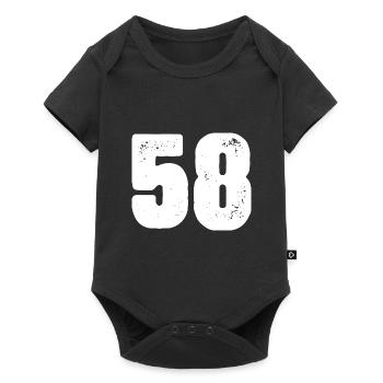58 Number jersey - Baby Premium short-sleeve bodysuit - black - Front