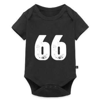 66 Maillot numéro - Body à manches courtes Premium Bébé - noir - Devant