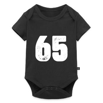 65 Maillot numéro - Body à manches courtes Premium Bébé - noir - Devant