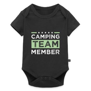 Camping Team - Baby Premium short-sleeve bodysuit - black - Front