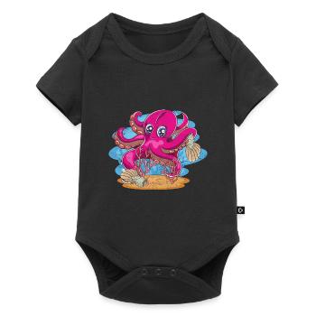 Cute Octopus Ocean Animal Lover Gift Octopus - Baby Premium short-sleeve bodysuit - black - Front