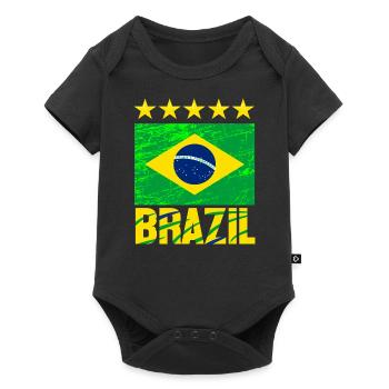 BRAZIL National Soccer Team - Baby Premium short-sleeve bodysuit - black - Front