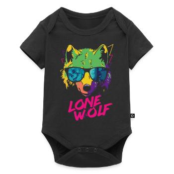 Lone Wolf - Einsamer Wolf - Baby Premium short-sleeve bodysuit - black - Front