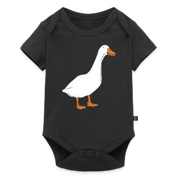 Oie - oies canard oiseau canards cadeaux - Body à manches courtes Premium Bébé - noir - Devant