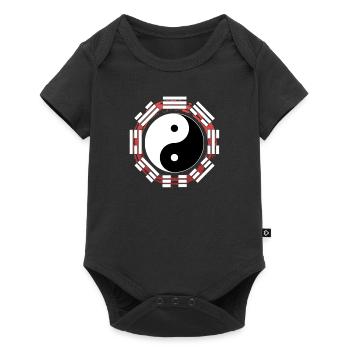 Cercle des arts martiaux chinois de Bagua Zhang Yin Yang - Body à manches courtes Premium Bébé - noir - Devant