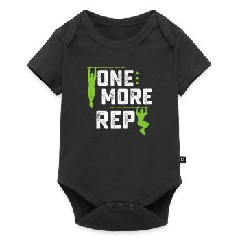 On More Rep Planche Calisthenics Street Workout - Baby Premium Kurzarmbody - Schwarz - Vorne