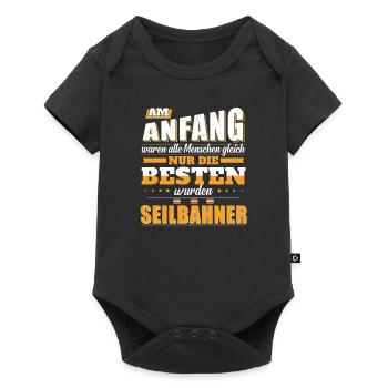 Seilbahn Gondel Bergbahn Lustig Berge Gebirge - Baby Premium Kurzarmbody - Schwarz - Vorne