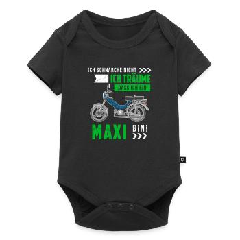 Maxi Moped Nur die Besten Oldtimer Mopedfahrer - Baby Premium Kurzarmbody - Schwarz - Vorne