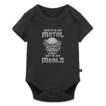 Death In My Metal Not in My Meals Vegan Vegetarian - Baby Premium short-sleeve bodysuit - black - Front