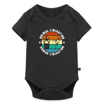Animal Liberation Human Liberation Prints - Baby Premium short-sleeve bodysuit - black - Front