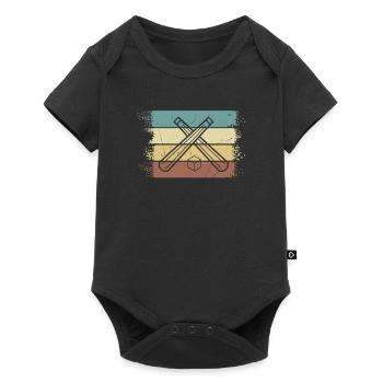 Knitting Retro Vintage Moar Stöbel Knittelspieler - Baby Premium short-sleeve bodysuit - black - Front