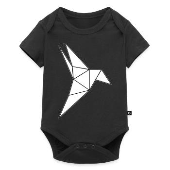 Colibri Origami Oiseau - Body à manches courtes Premium Bébé - noir - Devant