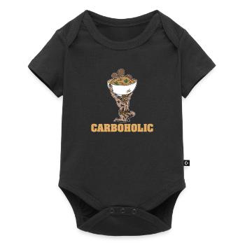Carboholic Funny Carbohydrate Loading Noodles - Baby Premium short-sleeve bodysuit - black - Front