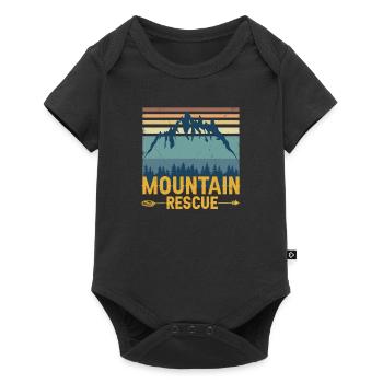 Suche Team Bergrettung Mountain Patrol - Baby Premium Kurzarmbody - Schwarz - Vorne