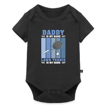 Daddy Is My Name Funny Racket Sports Match For - Baby Premium short-sleeve bodysuit - black - Front