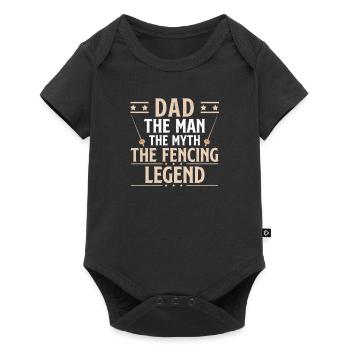 Dad The Man The Myth Funny Fencing Sarcasm For A - Baby Premium short-sleeve bodysuit - black - Front