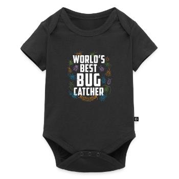 Worlds Best Bug Catcher Funny Entomologist Bug - Baby Premium short-sleeve bodysuit - black - Front