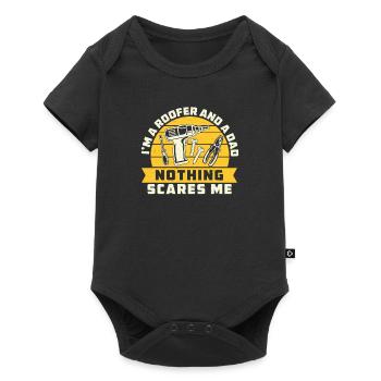 Roofing Constraction A Roof Contractor For A - Baby Premium short-sleeve bodysuit - black - Front