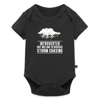 Introverti mais prêt à discuter de Funny Storm - Body à manches courtes Premium Bébé - noir - Devant