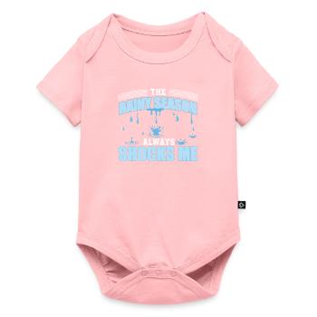 La saison des pluies me choque toujours Funny - Body à manches courtes Premium Bébé - rose - Devant
