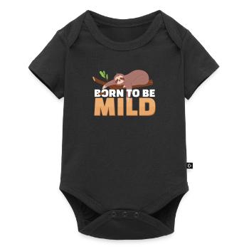 Born To Be Mild Funny Lazy Slothing For Nap Fans - Baby Premium short-sleeve bodysuit - black - Front
