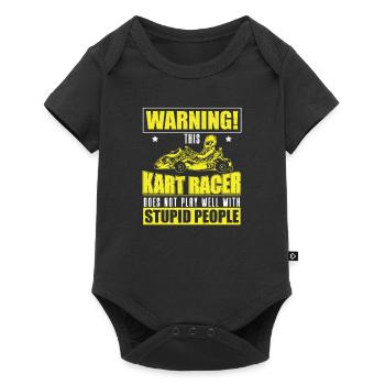 Warning Funny Go-Kart Racing Humor For A Karting - Baby Premium short-sleeve bodysuit - black - Front