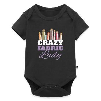 Crazy Fabric Funny Quilting Humor For A Quilter - Baby Premium short-sleeve bodysuit - black - Front
