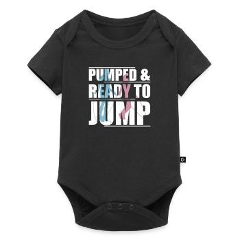 Corde à sauter amusante avec pompe et prête à - Body à manches courtes Premium Bébé - noir - Devant