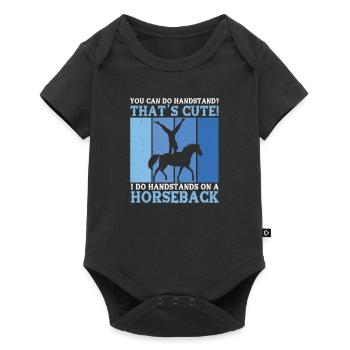 Faire les mains sur un cheval drôle de cheval - Body à manches courtes Premium Bébé - noir - Devant