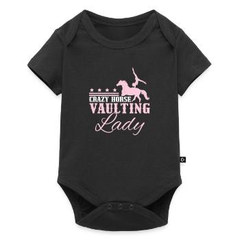 Crazy Horse Vaulting Lady Funny Horse Vaulting - Baby Premium short-sleeve bodysuit - black - Front