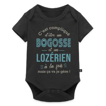 Lozére bogosse Lozérien cadeau pour Lozériens - Body à manches courtes Premium Bébé - noir - Devant