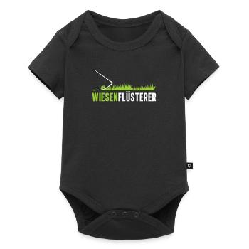 Wiesenflüsterer Lustig Sensenmähen Handmähen - Baby Premium Kurzarmbody - Schwarz - Vorne