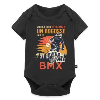vélo bogosse fan de BMX drôle velo course bmx vélo - Body à manches courtes Premium Bébé - noir - Devant