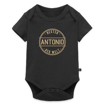 Bester Antonio Der Welt Lustiges Männer Namen - Baby Premium Kurzarmbody - Schwarz - Vorne