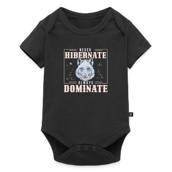 Motivational Epic Wolf Instinct For A Hardwork - Baby Premium short-sleeve bodysuit - black - Front