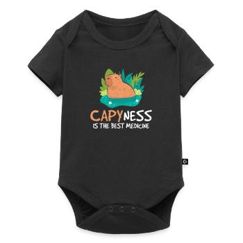 Happiness Is The Best Medicine Ventilateur de - Body à manches courtes Premium Bébé - noir - Devant