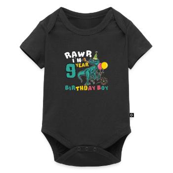 Rawr J’ai 9 ans Birthday Boy Raptor 9 ans 9ème - Body à manches courtes Premium Bébé - noir - Devant